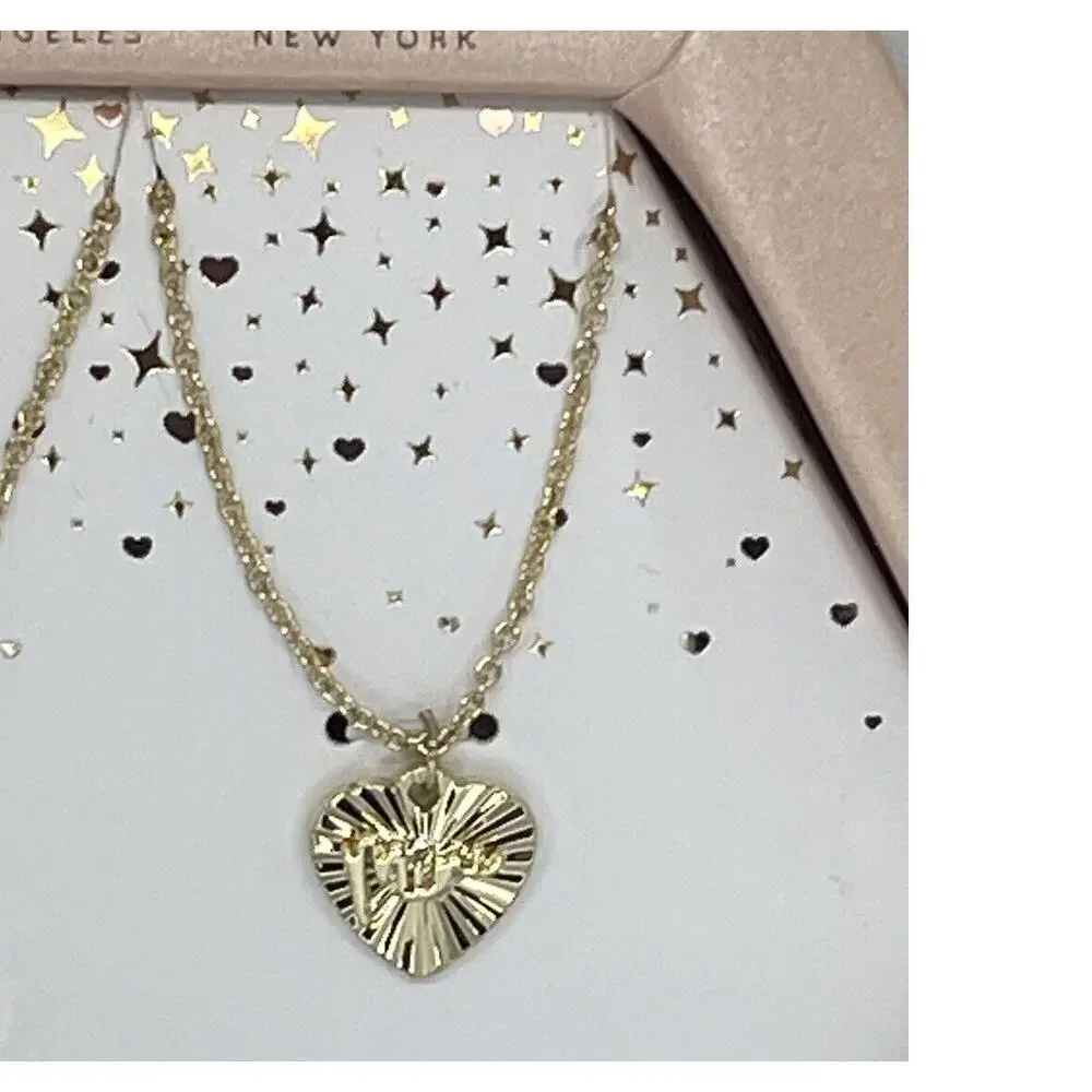 Unwritten 14K Gold Plated Mommy & Me Necklace(2 Piece Set)Gift For Mom Chic NEW